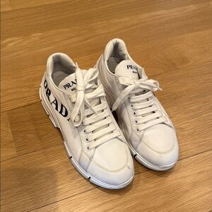 Prada White Nylon Sneakers